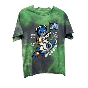 Mens 3fortyinc Savage Graphic Tee Medium Short Sleeve T-Shirt Bear On Rocket